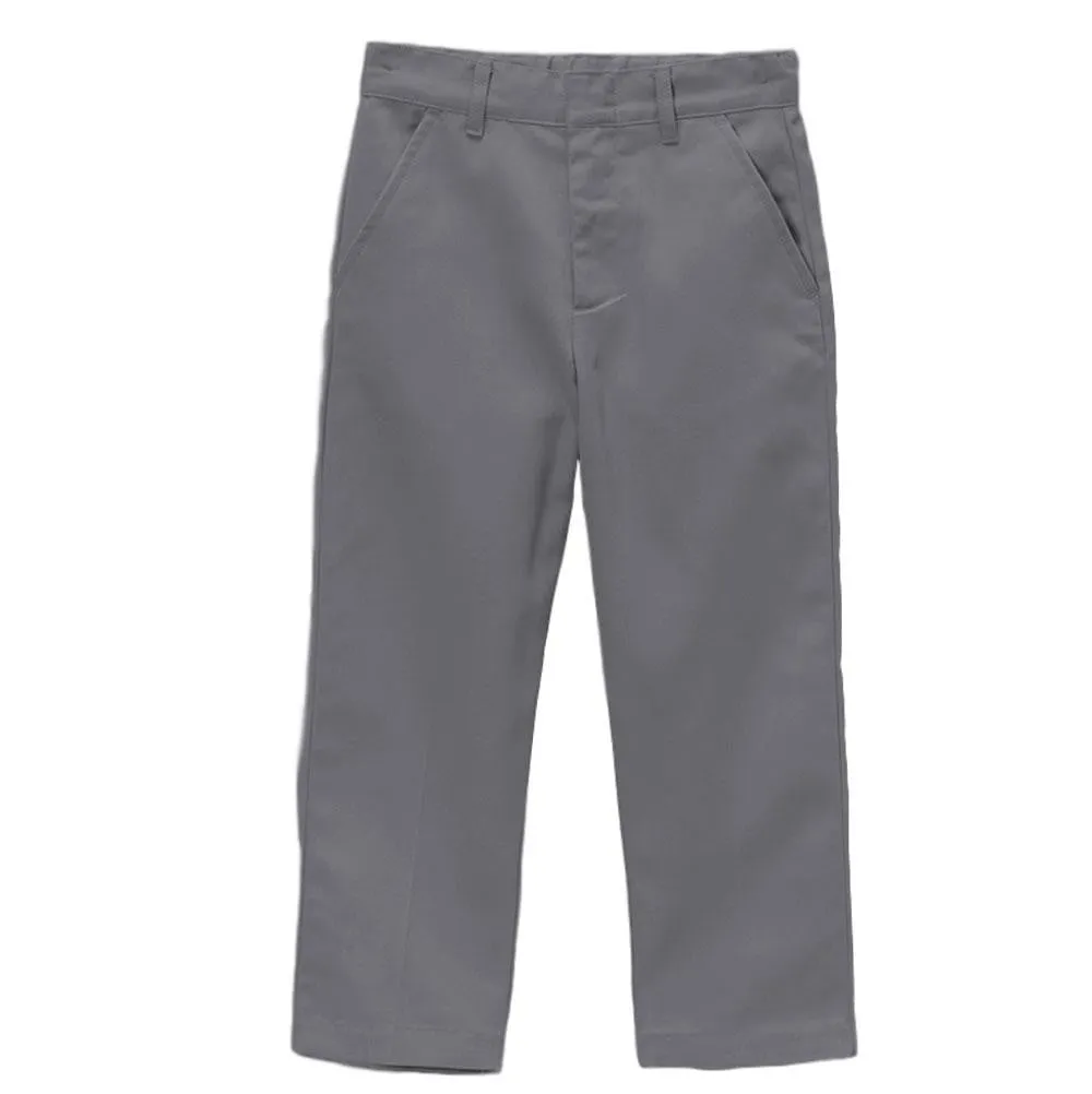 Boy's Khaki Uniform Twill Pants Flat Front Pants 5-16