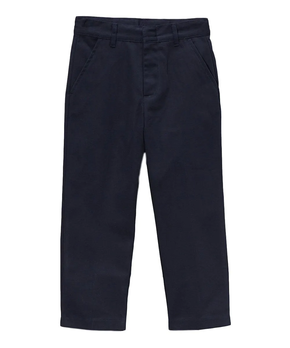 Boy's Khaki Uniform Twill Pants Flat Front Pants 5-16