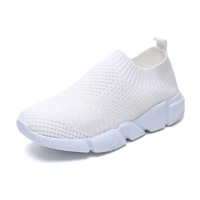 Breathable Mesh Platform Sneakers Women Slip on Soft Ladies Casual Running Shoes