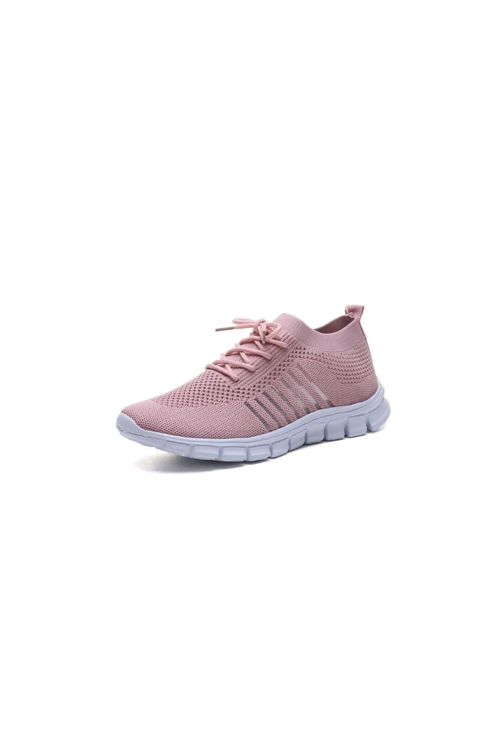 Breathable Mesh Round Toe Lace Up Athletic