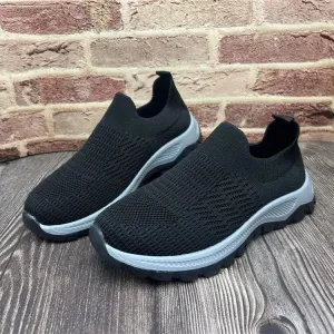 Breathable Mesh Round Toe Platform Athletic