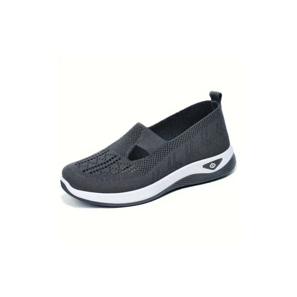 Breathable Mesh Round Toe Wedge Sneakers