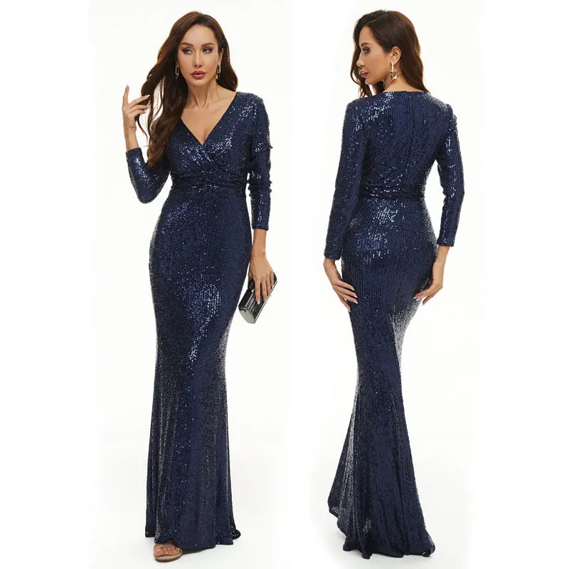 Brin Formal Open Charming Back Glitter Dress