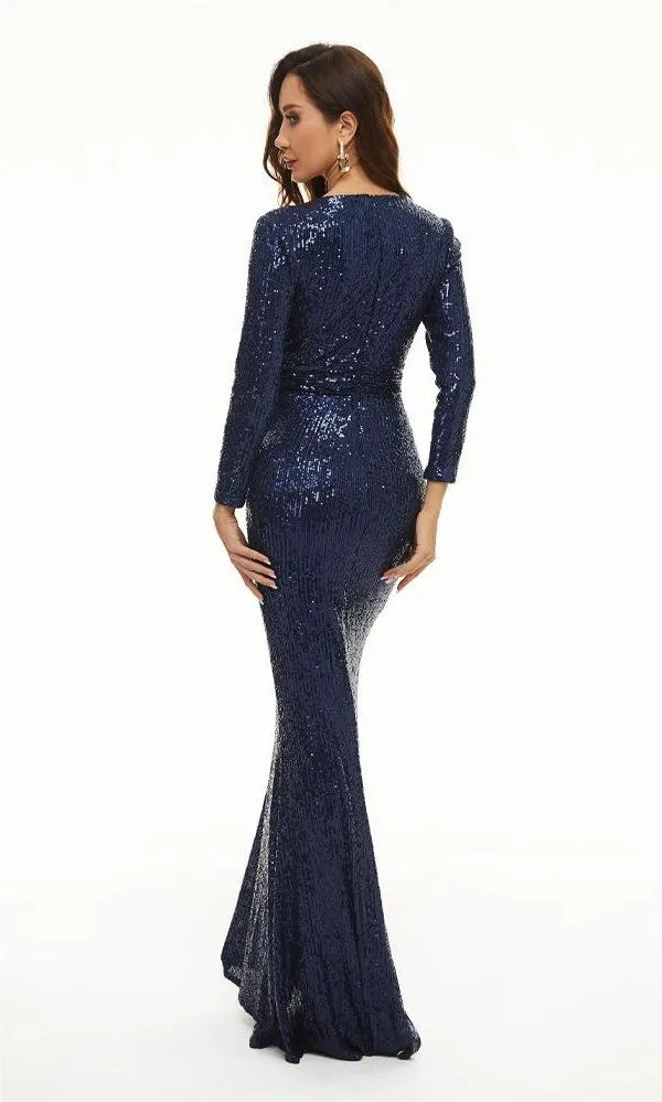 Brin Formal Open Charming Back Glitter Dress