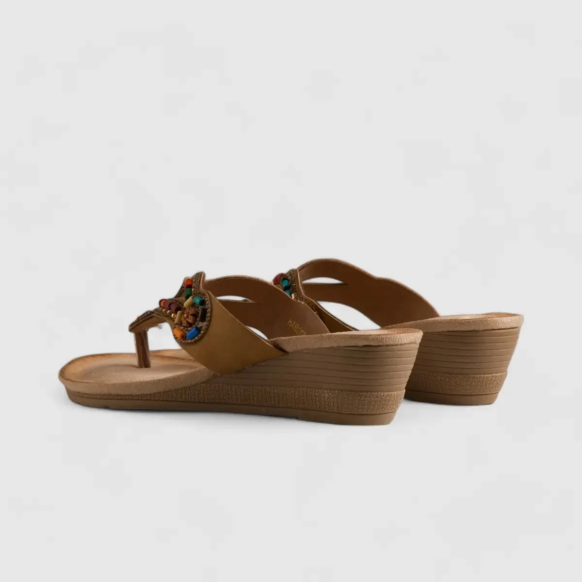 Bulbul Flat Bling Sandal Beige HAR018