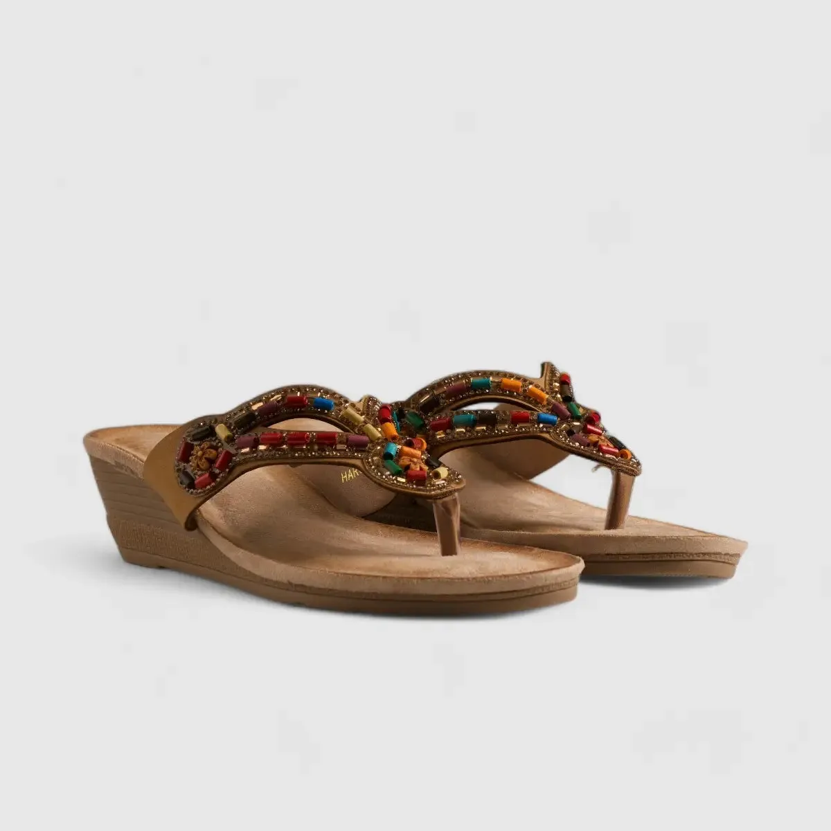 Bulbul Flat Bling Sandal Beige HAR018