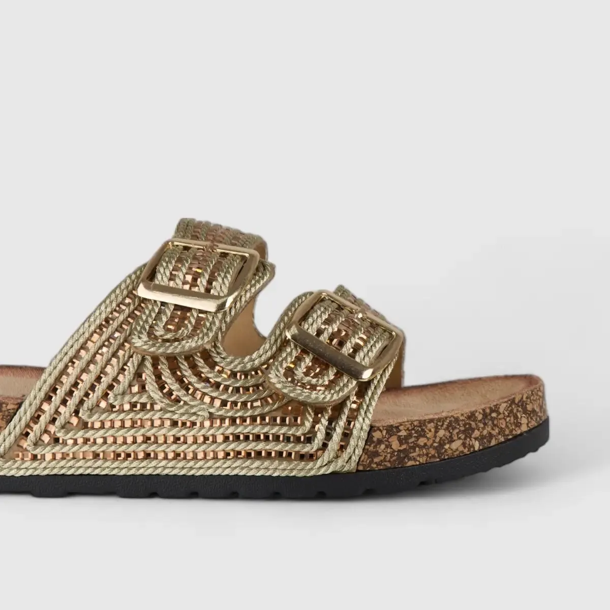 Bulbul Flat Bling Sandal Gold LU012