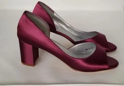 Burgundy Block Heels Burgundy Bridesmaids Shoes