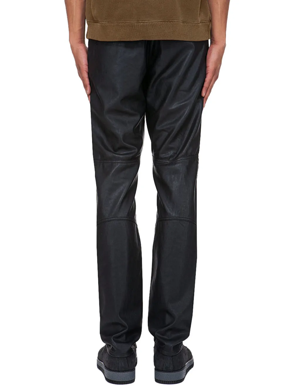 Business Trendy Genuine Leather Pants for Men
