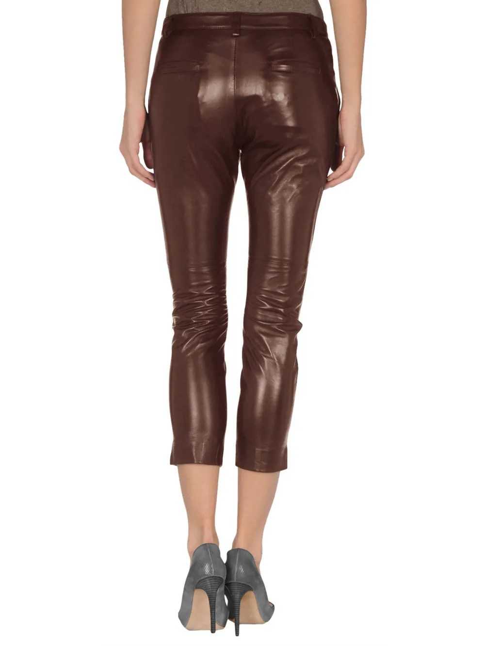 Capri-Style Leather Pants