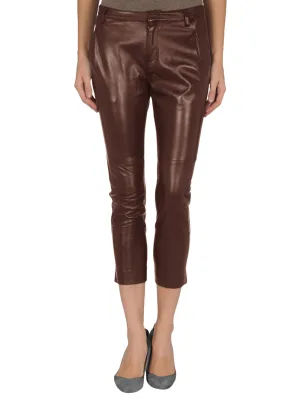 Capri-Style Leather Pants