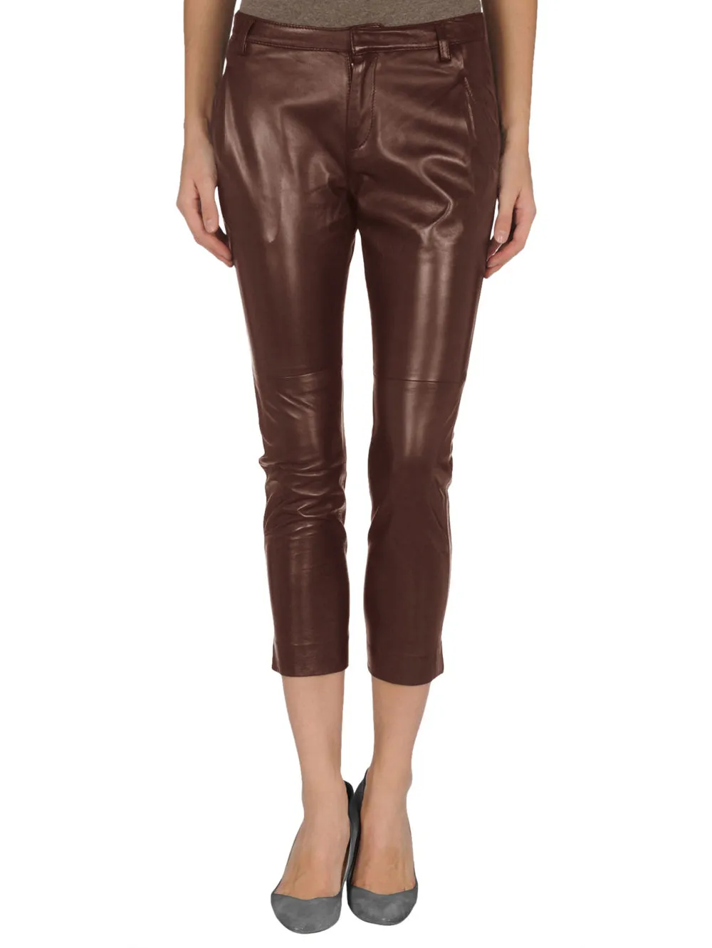 Capri-Style Leather Pants