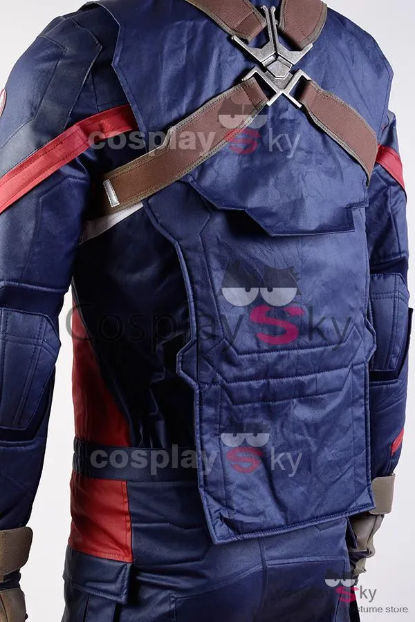 Captain America: Civil War Steve Rogers Uniform Cosplay Costume