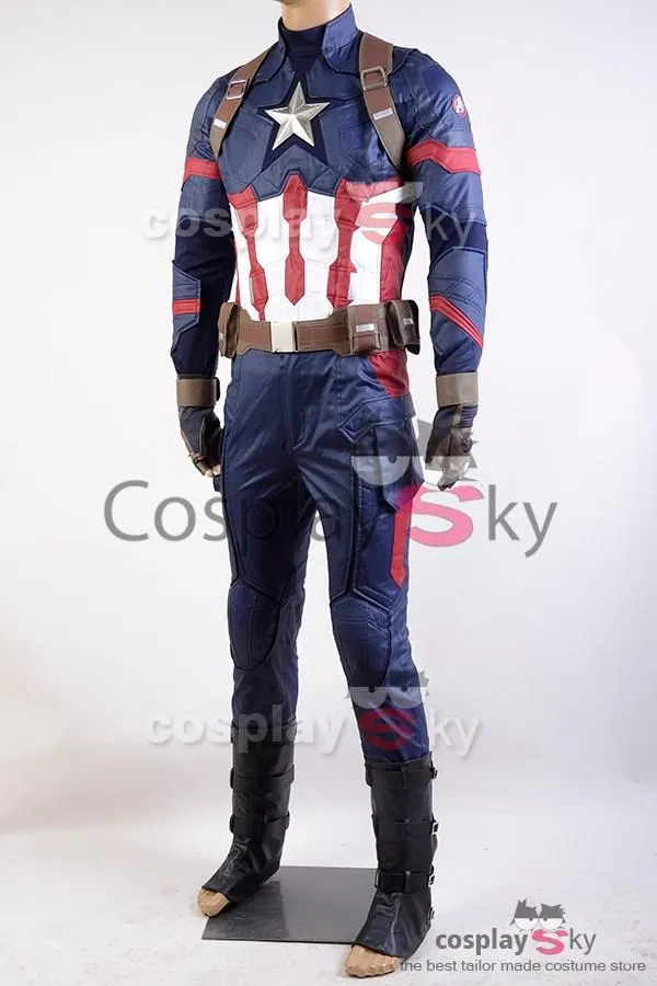 Captain America: Civil War Steve Rogers Uniform Cosplay Costume