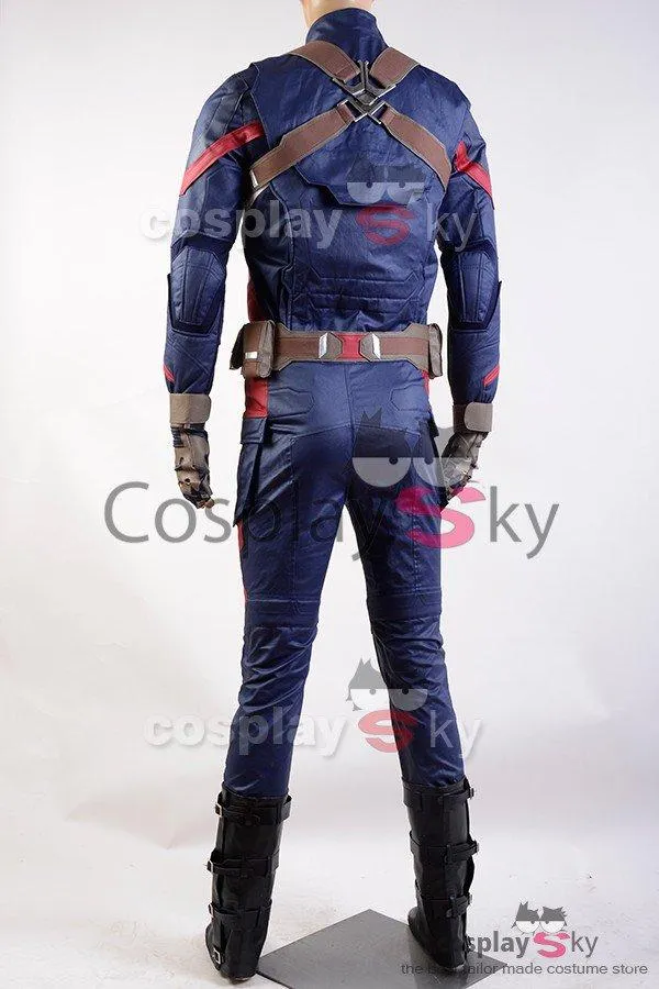 Captain America: Civil War Steve Rogers Uniform Cosplay Costume