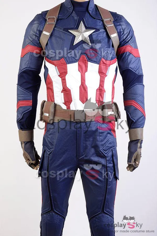 Captain America: Civil War Steve Rogers Uniform Cosplay Costume