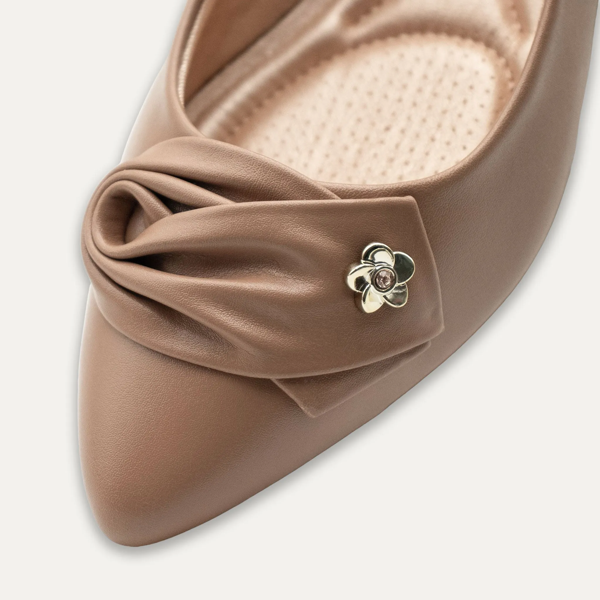 Carmen Tan Pointed Toe Flats