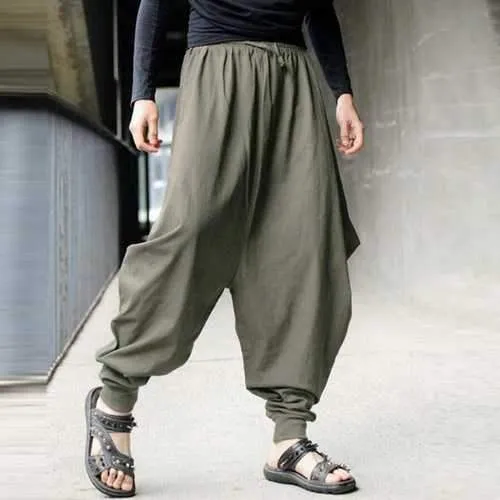 Casual Cotton Linen Loose Harem Pants
