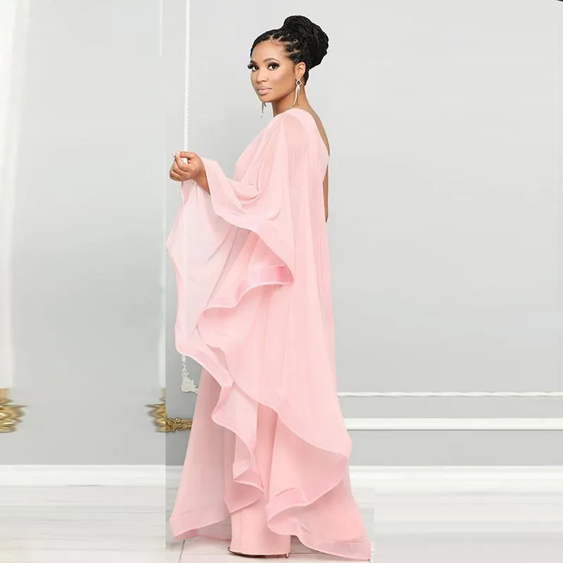 Casual Elegant One-Shoulder Patchwork Jumpsuit for Women