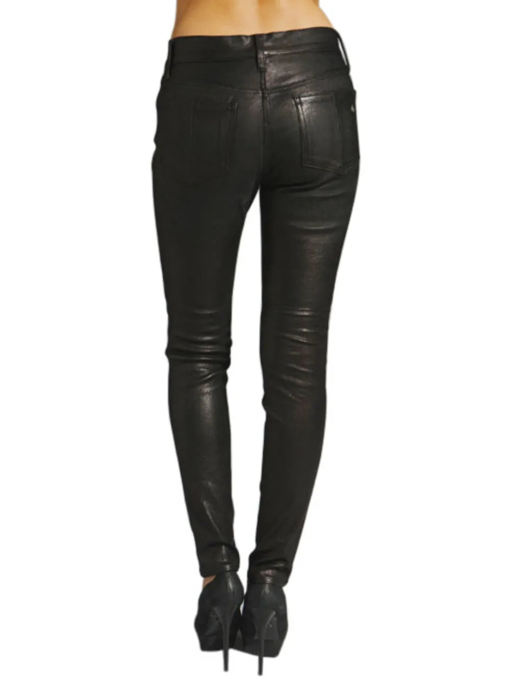 Casual Fit Leather Pants