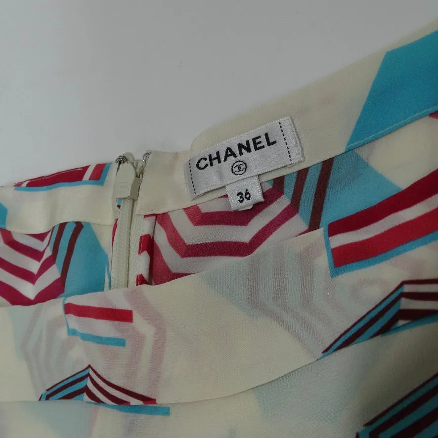 Chanel SS19 Umbrella Print Silk Sun Dress