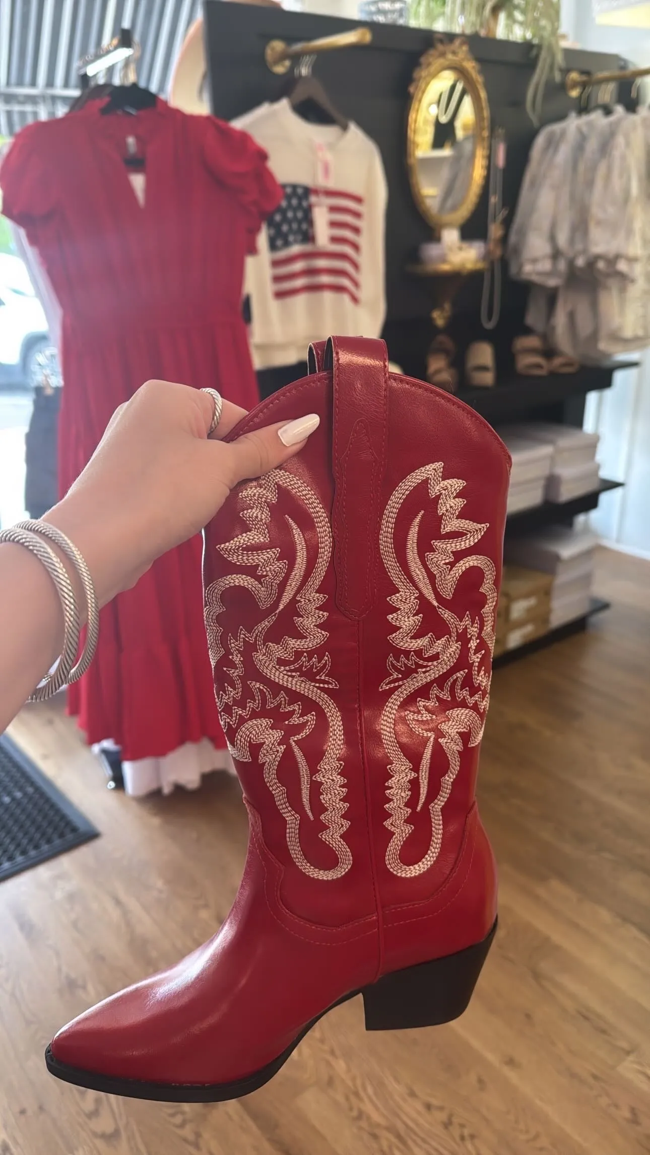 Cherry Western Boot