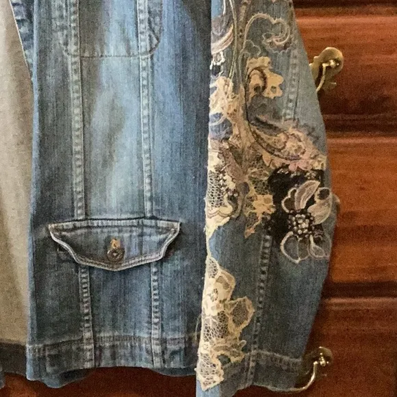 Chico’s Embellished Denim Jacket