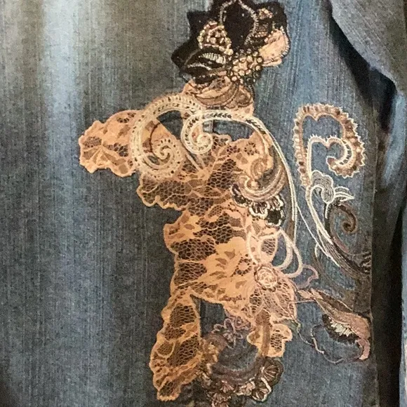 Chico’s Embellished Denim Jacket