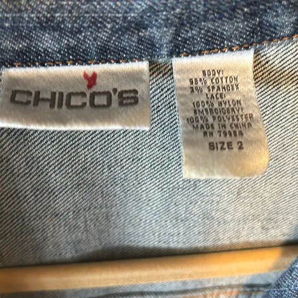 Chico’s Embellished Denim Jacket