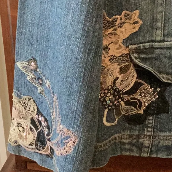 Chico’s Embellished Denim Jacket