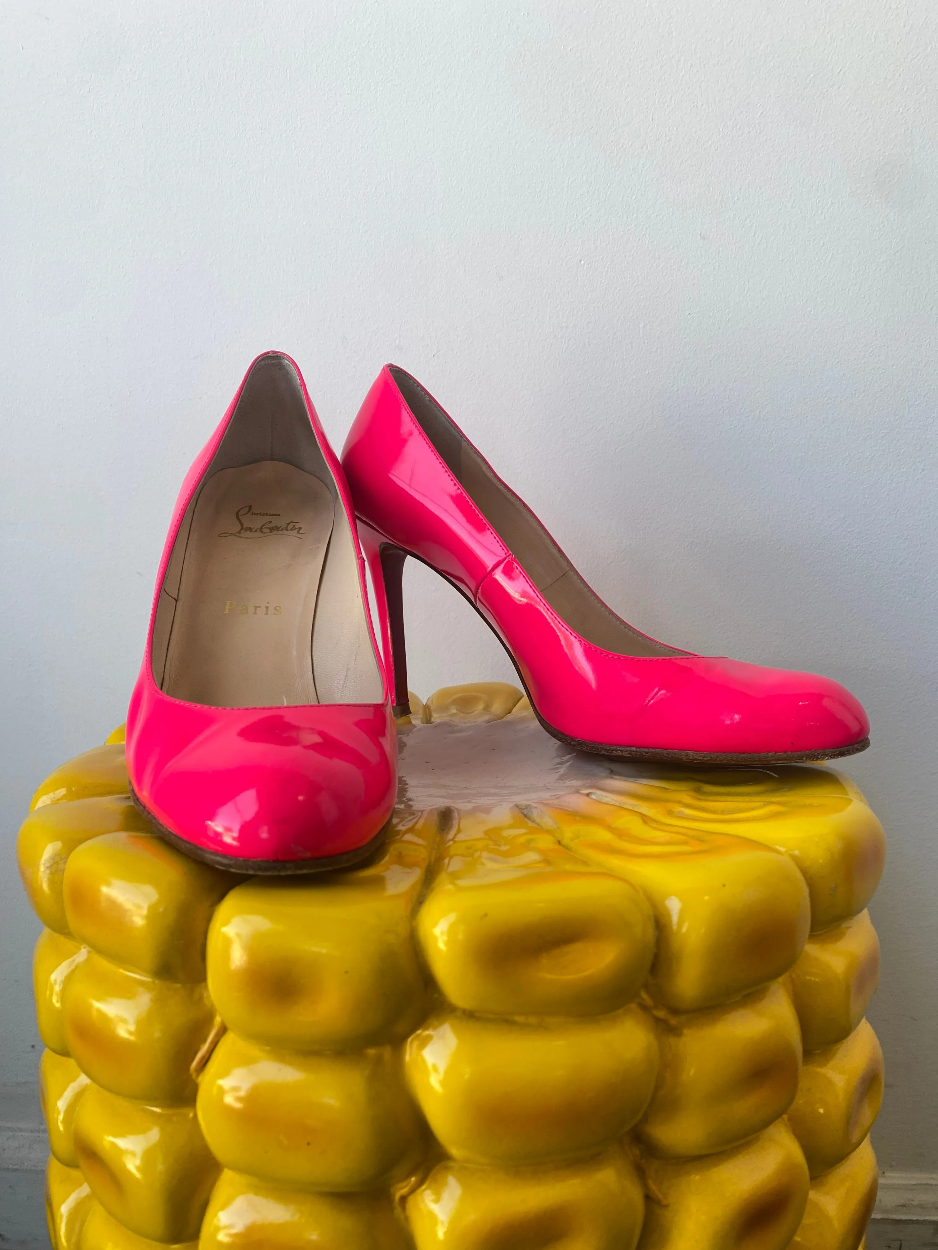 Christian Louboutin Neon Pink Stilettos