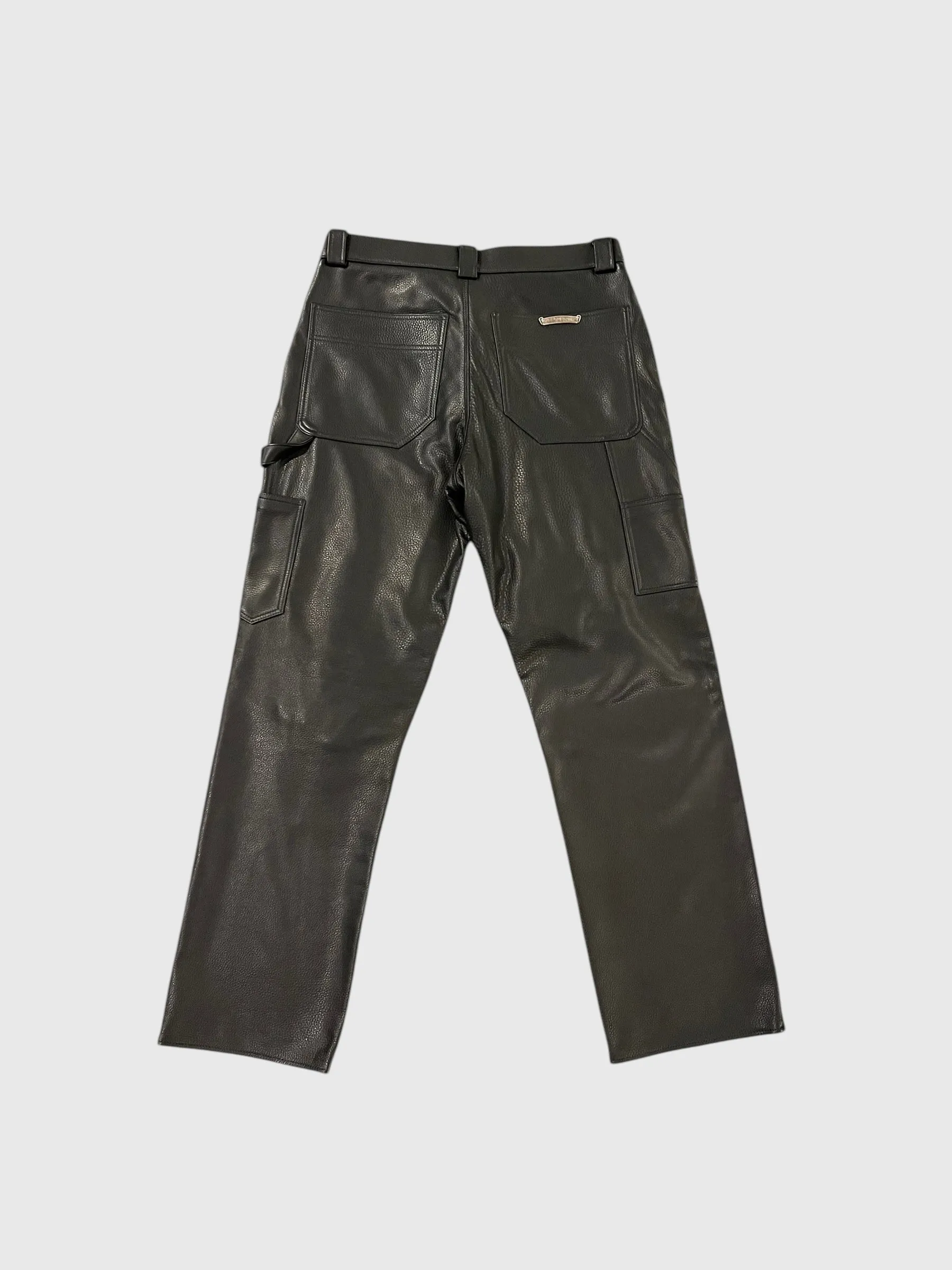 Chrome Hearts Leather Carpenter Pants
