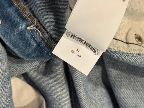 Chrome Hearts Levi's Blue Cross Patch Stencil Denim Jeans