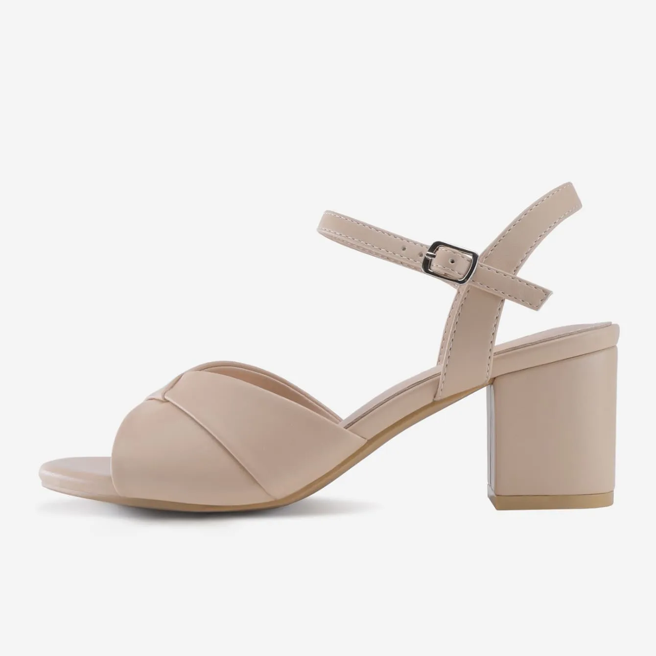 Chunky Block Mid Heel Sandals