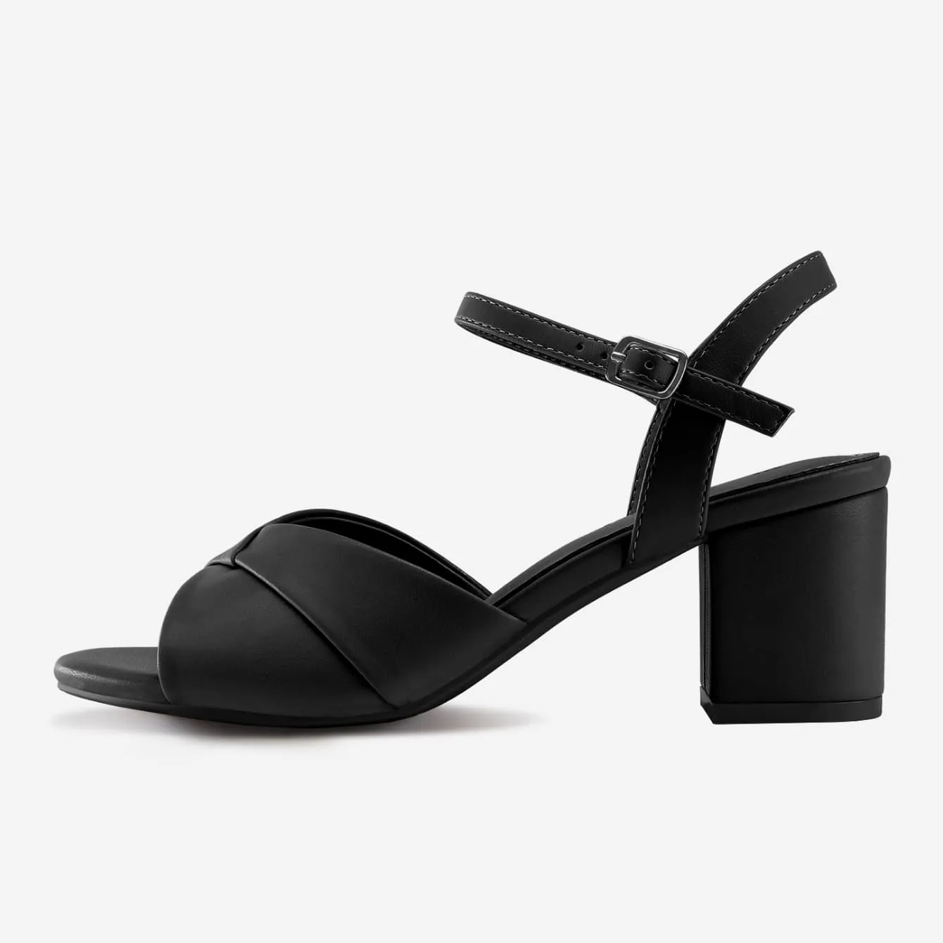 Chunky Block Mid Heel Sandals