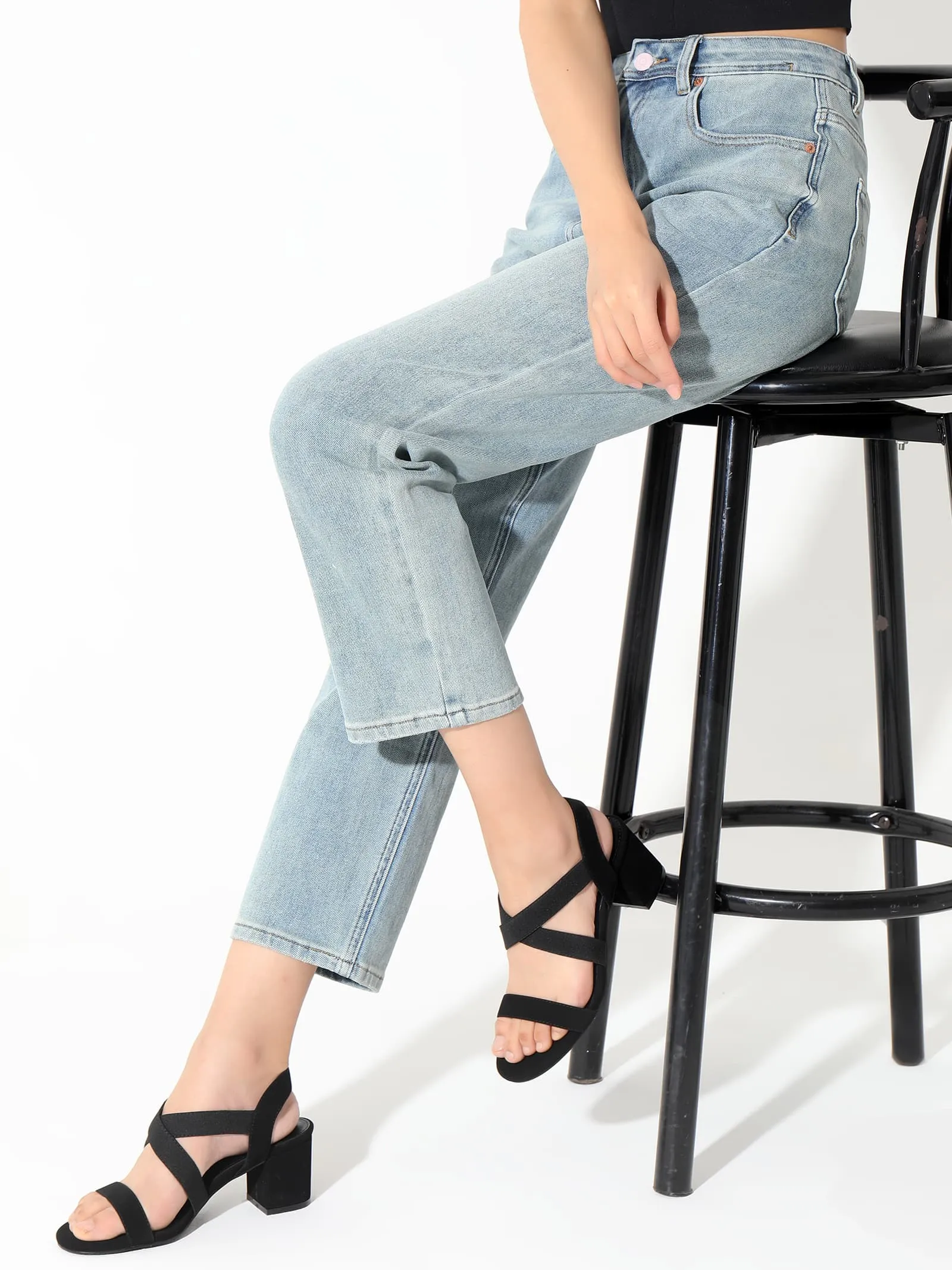 Chunky Block Strappy Heels