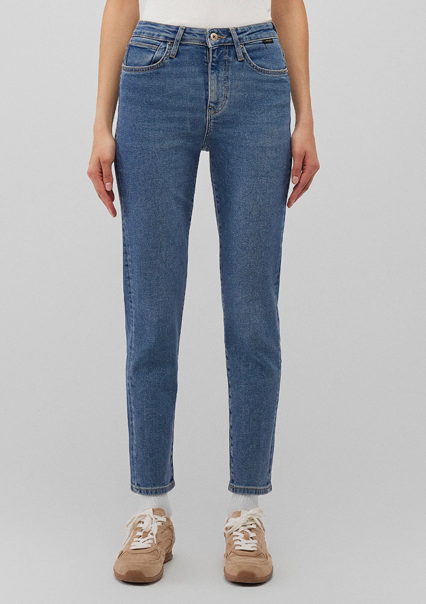 Cindy Mid Vintage Gold Shape Jean Pants