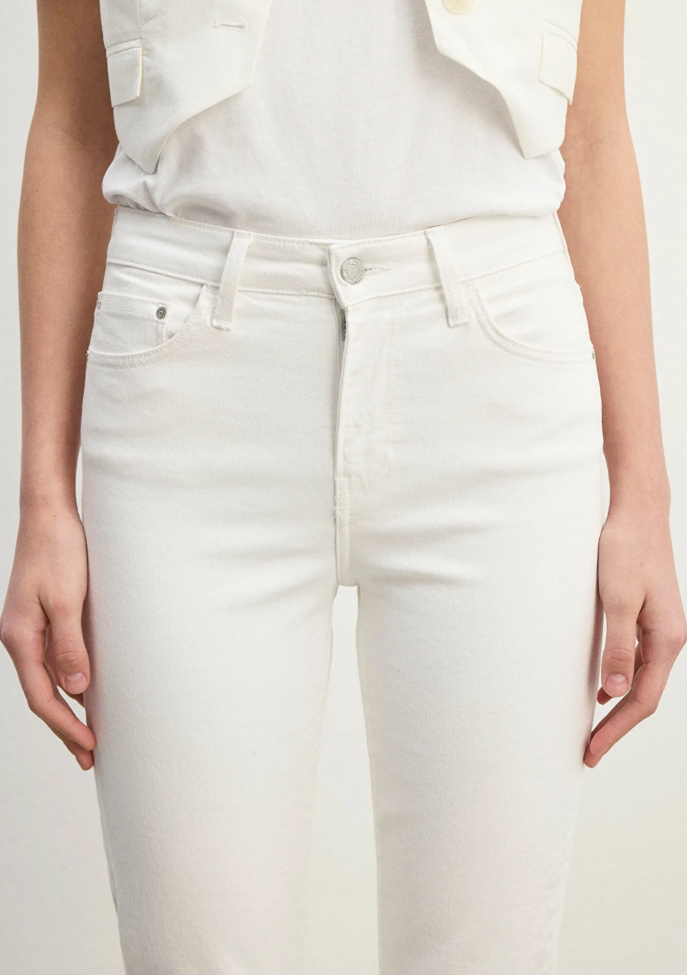Cindy White Denim Jean Pants