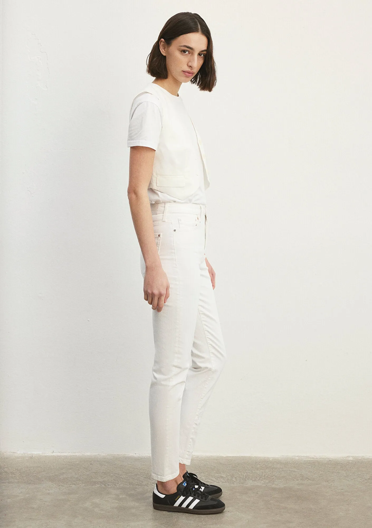 Cindy White Denim Jean Pants