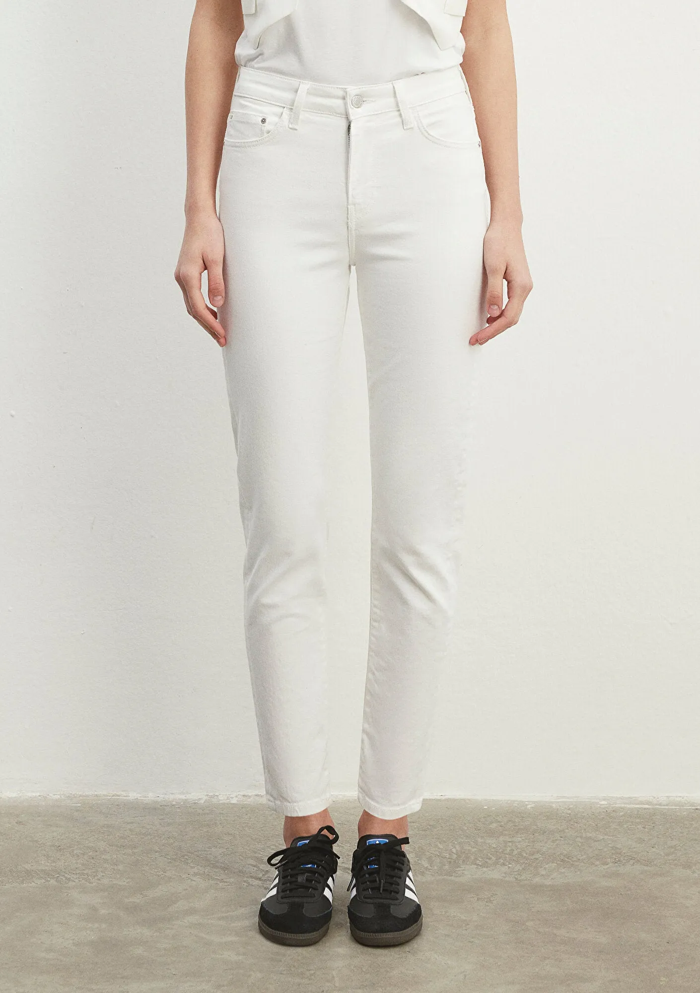 Cindy White Denim Jean Pants