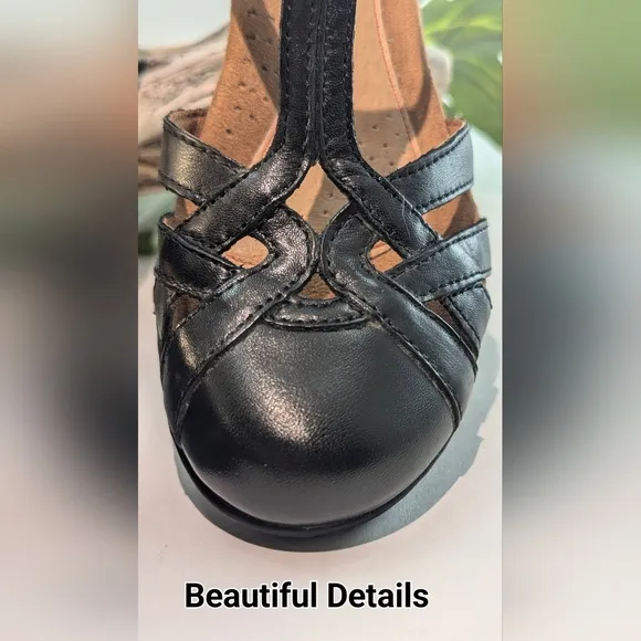 Cobb Hill Women’s Aubrey T-Strap Heel Sandal Tan Size 8 1/2
