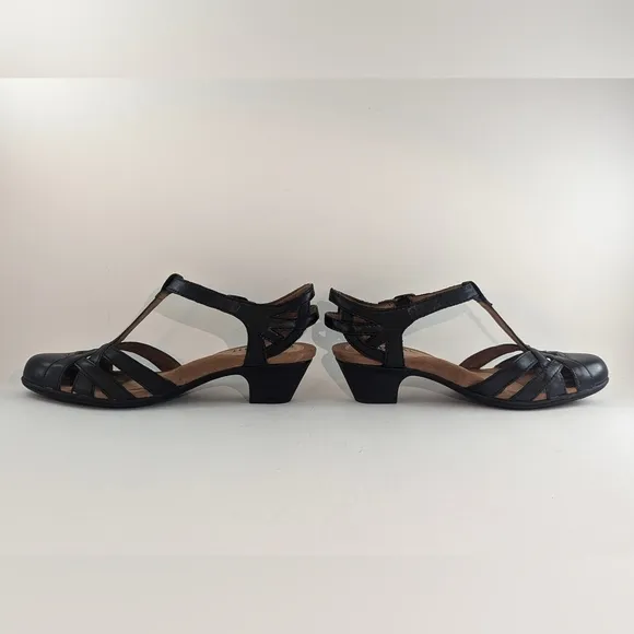 Cobb Hill Women’s Aubrey T-Strap Heel Sandal Tan Size 8 1/2