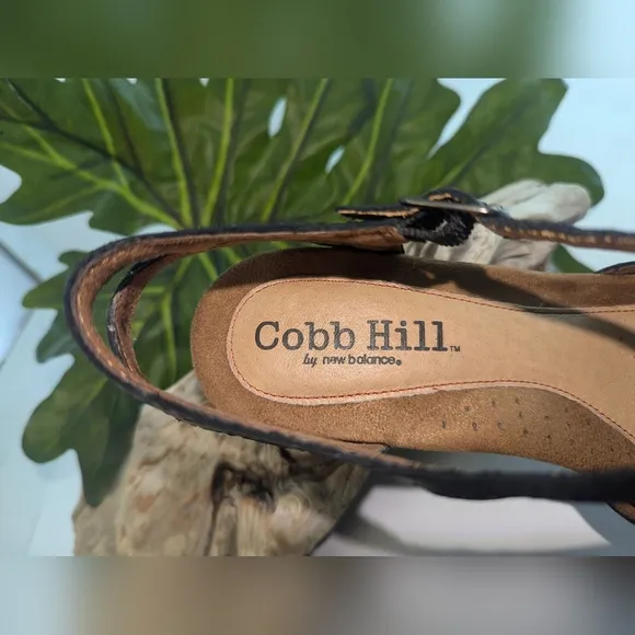 Cobb Hill Women’s Aubrey T-Strap Heel Sandal Tan Size 8 1/2