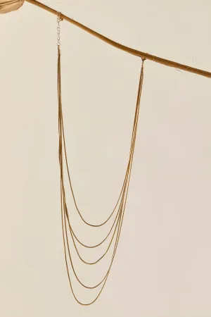 Collar largo cadenas dorado