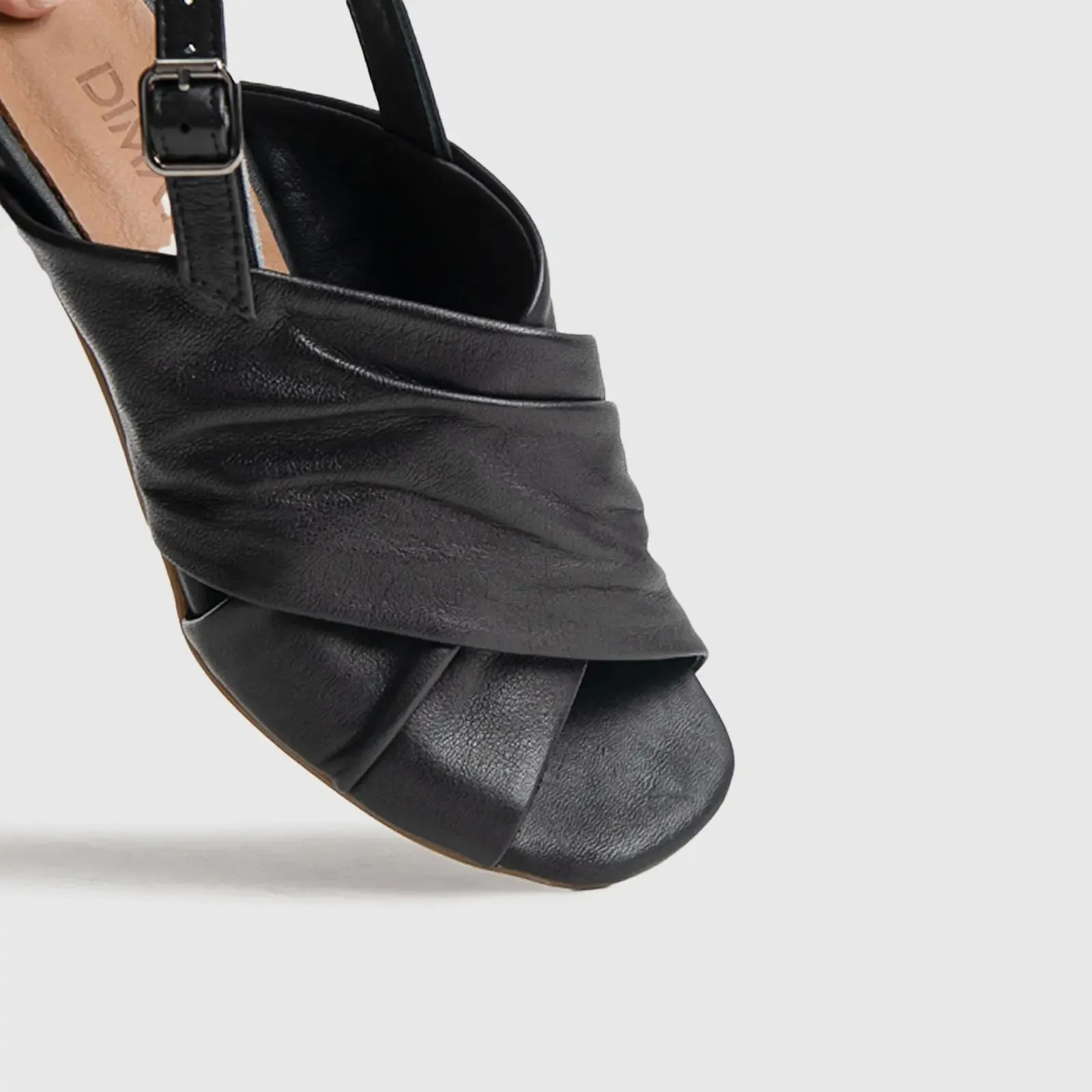 Comfort Block Heel Sandal Black 6027