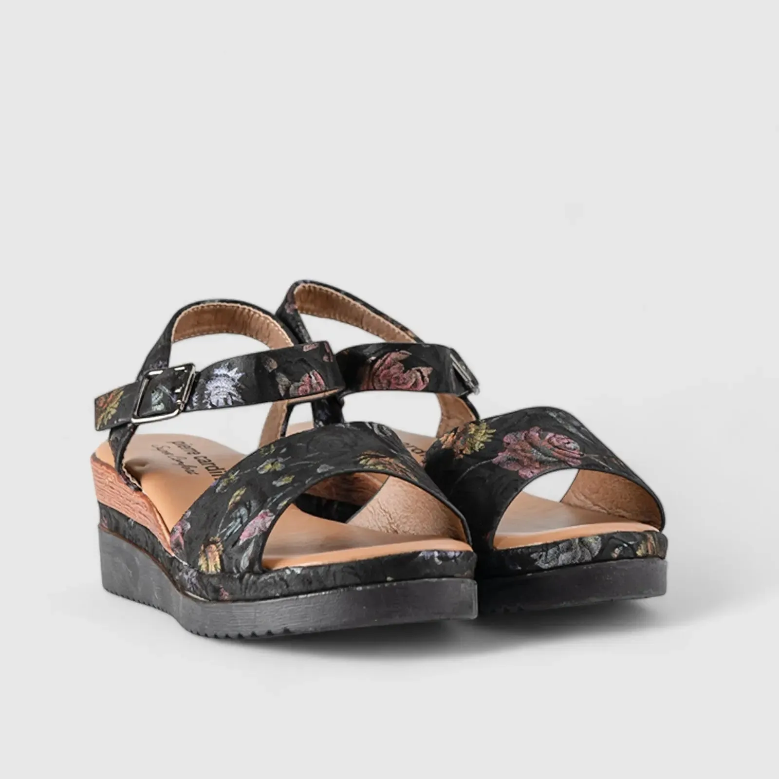 Comfort Wedge Sandal Black 10538