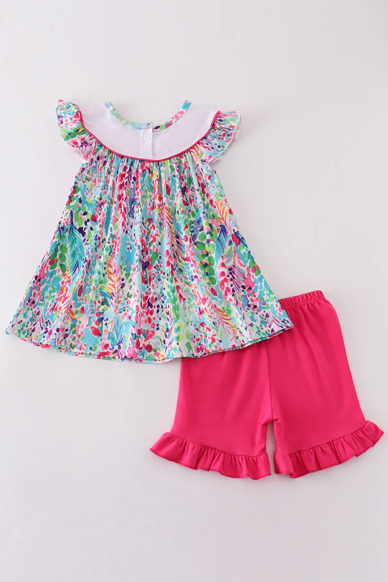 Confetti Bloom I Love Mom Embroidery Girl Set