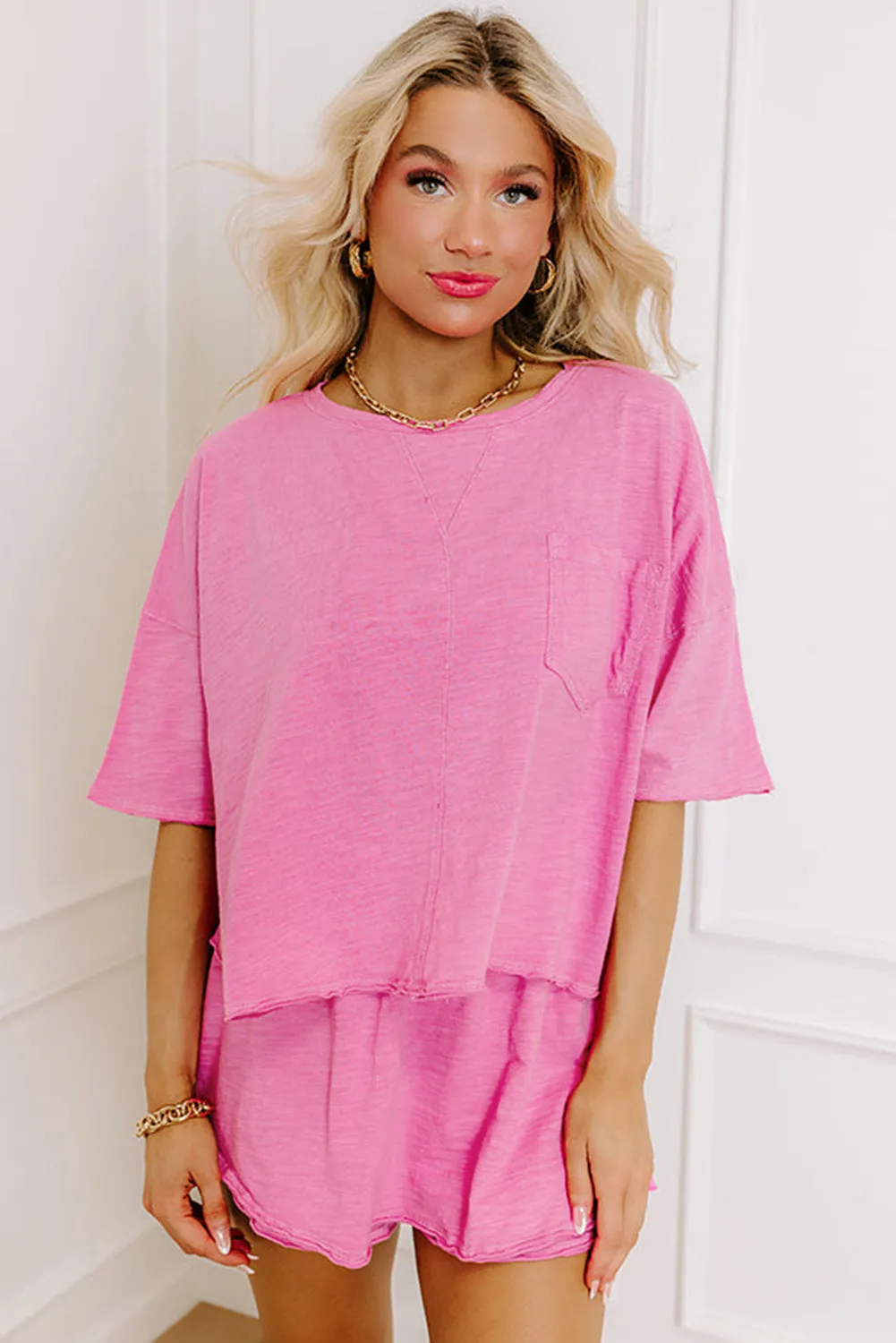 Conley, Loose Fit T Shirt and High Waist Skirt Set