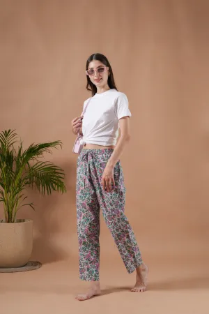 Cotton Pajama Pants Women - Pretty Petals