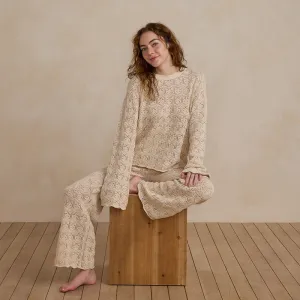 Crochet Knit Woman's Set | Natural